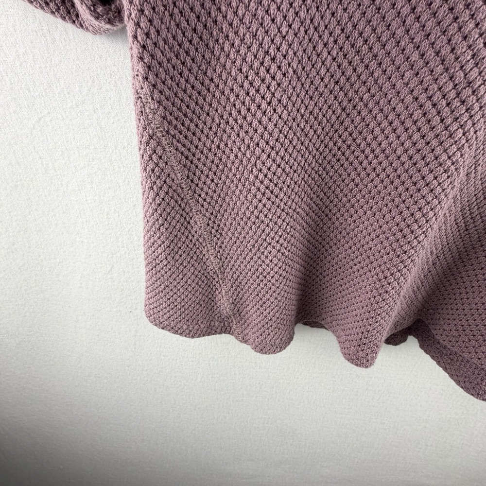 KÜHL Lyrik V Neck Sweater Sz M Mauve Long Sleeve Thermal‎ Waffle Knit Gorpcore - Picture 4 of 12